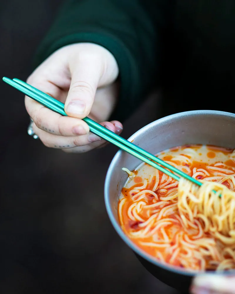 Hot Anodized Titanium Chopsticks Utensils