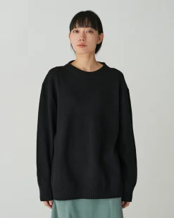 Flash Sale Co/Ny/Pe Knit Crew Neck Tops