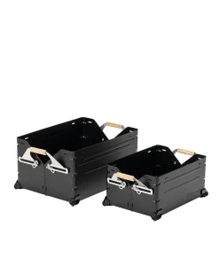 Cheap Festival: Stacking Shelf Container 50 in Black Takibi For Gathering|Storage Stands