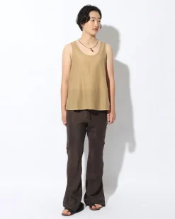 Hot Hand-Woven Cotton Silk Tank Top Tops