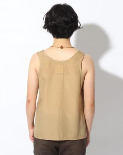 Hot Hand-Woven Cotton Silk Tank Top Tops