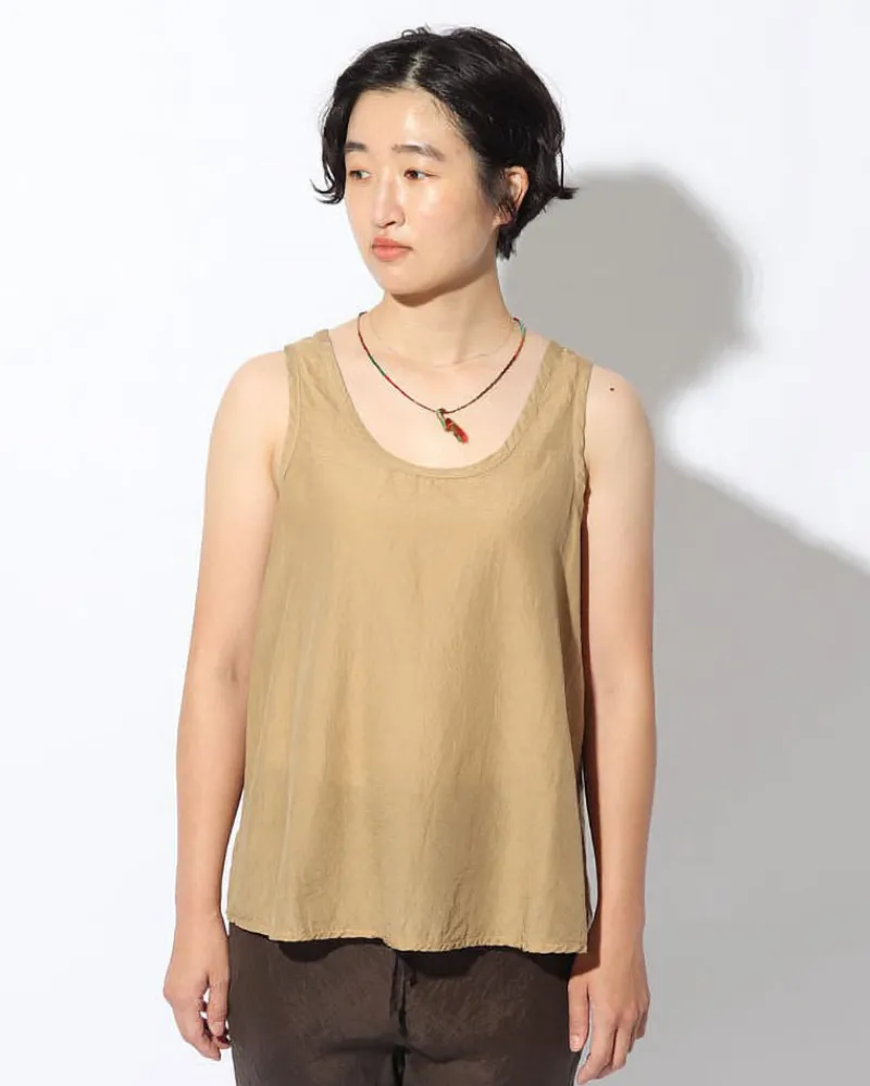 Hot Hand-Woven Cotton Silk Tank Top Tops
