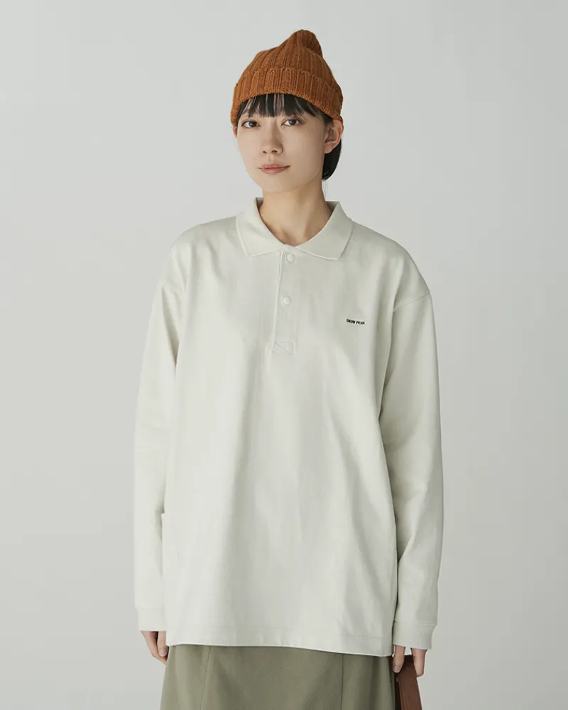 Flash Sale Heavy Cotton Border Long Sleeve Polo Shirt Tops