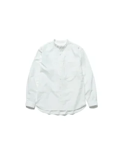 Outlet Organic Cotton OX Stand Collar Shirt Tops