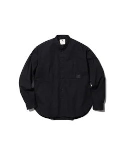 Discount Organic Cotton Poplin Stand-Collar Shirt Tops