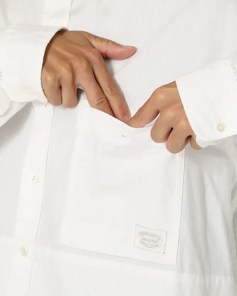 Discount Organic Cotton Poplin Stand-Collar Shirt Tops