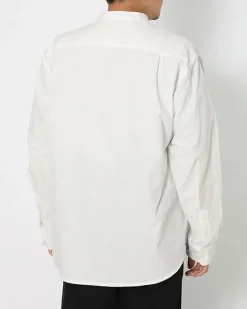 Discount Organic Cotton Poplin Stand-Collar Shirt Tops