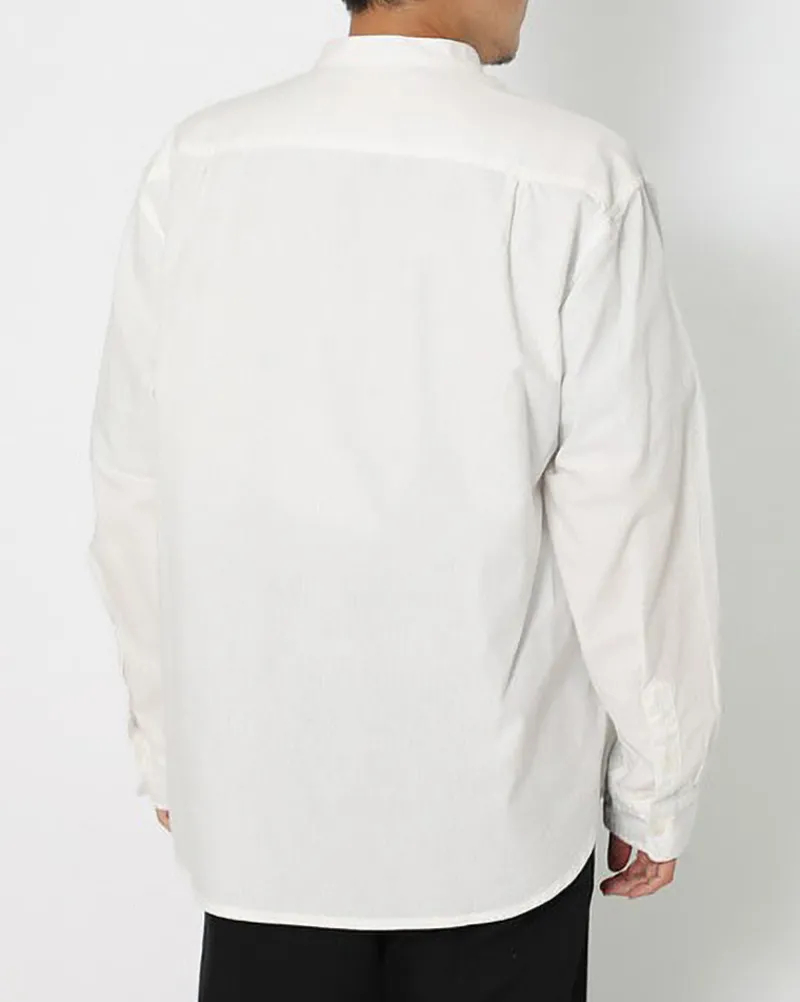 Discount Organic Cotton Poplin Stand-Collar Shirt Tops