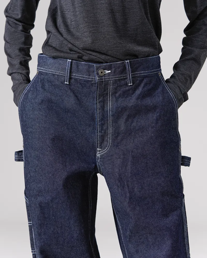 Discount Recycled Cotton Denim Wide Pants Bottoms