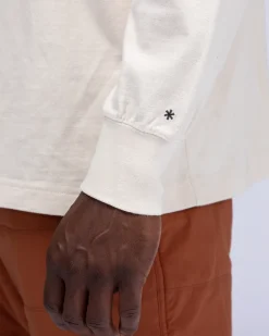 Fashion Recycled Cotton Mockneck Long Sleeve T-Shirt Tops