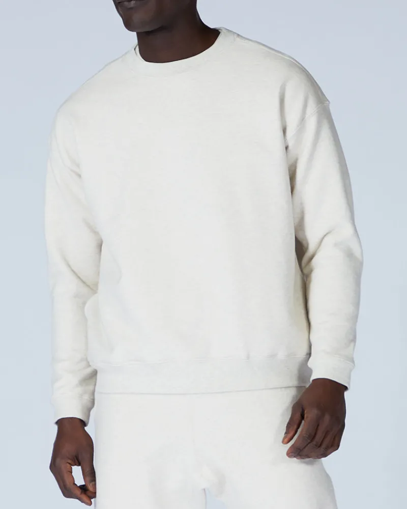 Hot Recycled Cotton Sweat Crewneck Tops