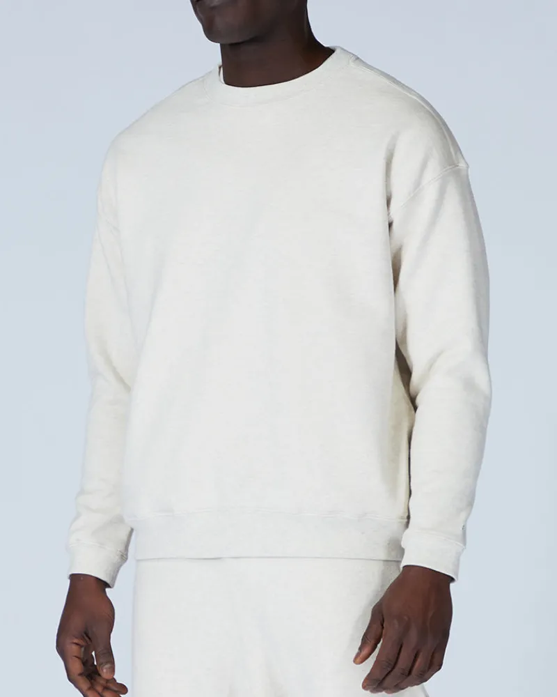 Hot Recycled Cotton Sweat Crewneck Tops