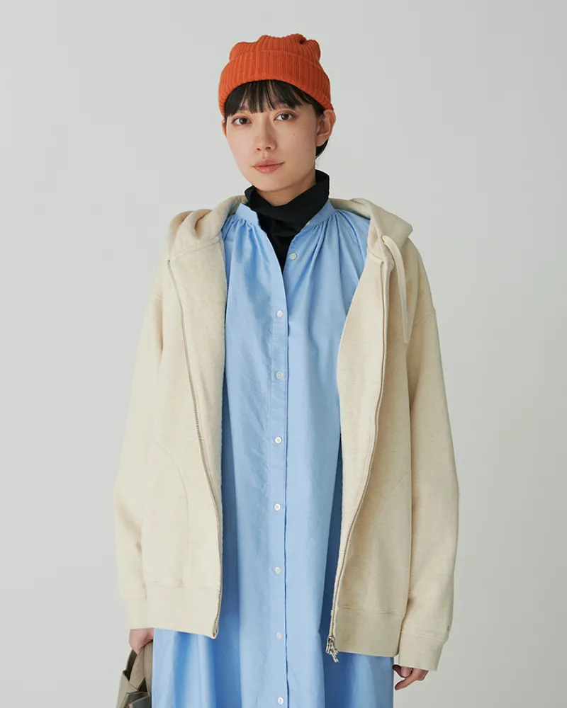 New Recycled Cotton Zip-Up Hoodie Tops