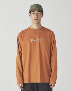Online Soft Cotton Logo Long Sleeve T-Shirt Tops