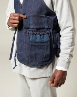 Shop Takibi Denim Vest Outerwear