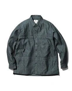 Online Takibi Light Denim Utility Shirt Tops