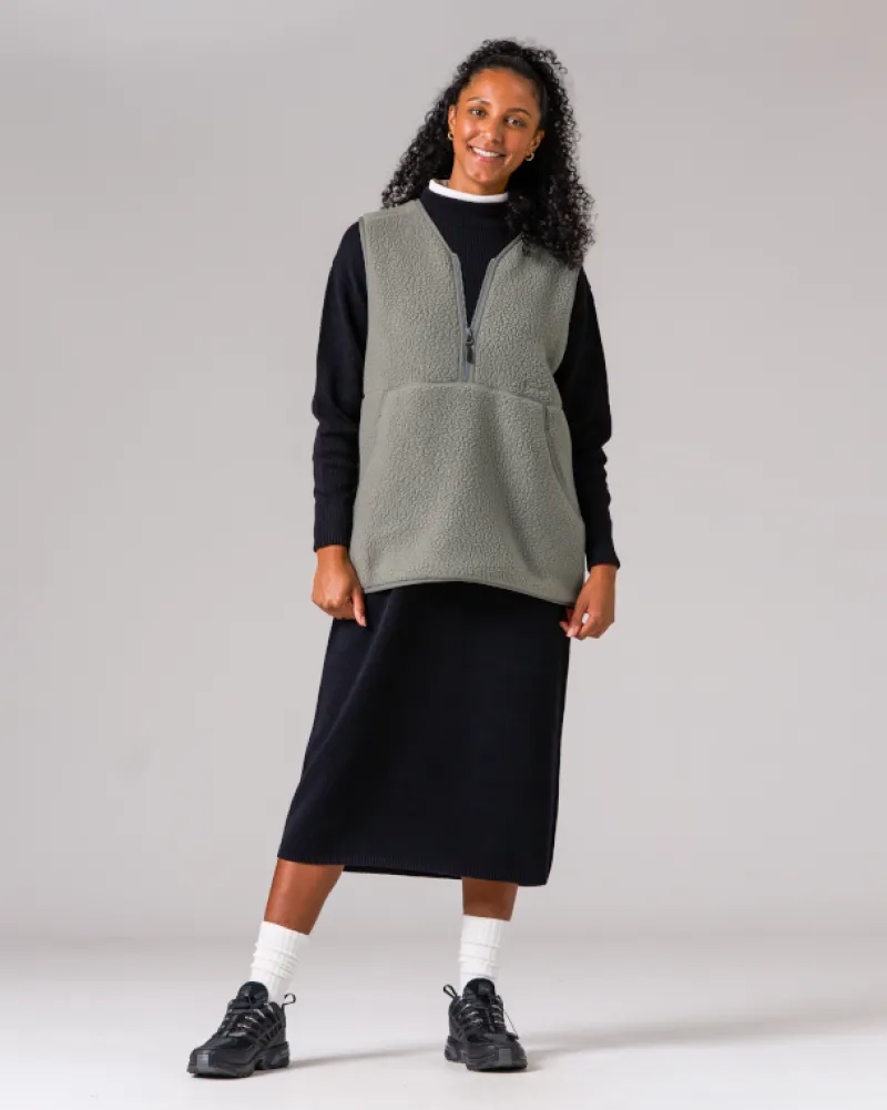Cheap Thermal Boa Fleece Vest Tops