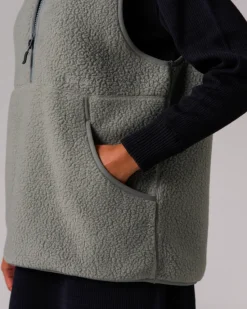 Cheap Thermal Boa Fleece Vest Tops