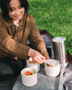 Hot Tobachi Medium in White Dishes